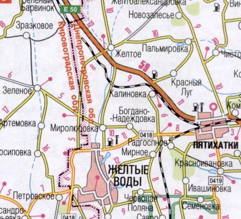 Мапи для гостей, туристів, історичні мапи - Зелене