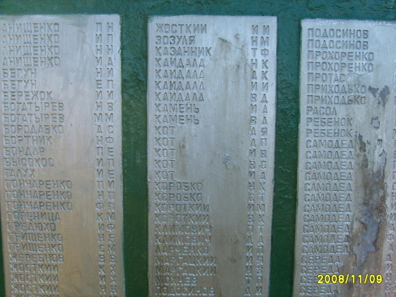 Вечная память землякам. - Хоробичі