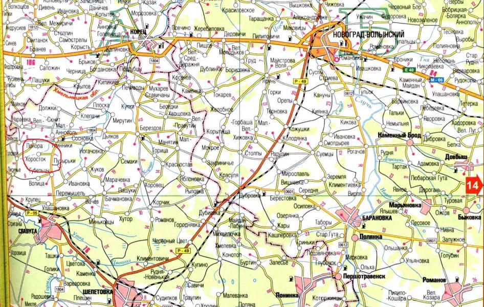 карта - Хоросток