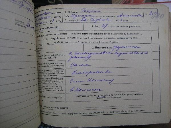 архівний документ - Шибиринівка