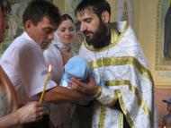 Обряд крещения в нашем храме