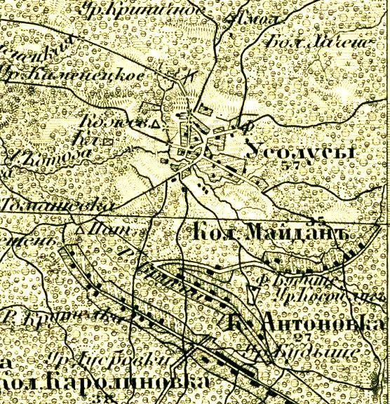 Усолуси на мапах - Усолусы