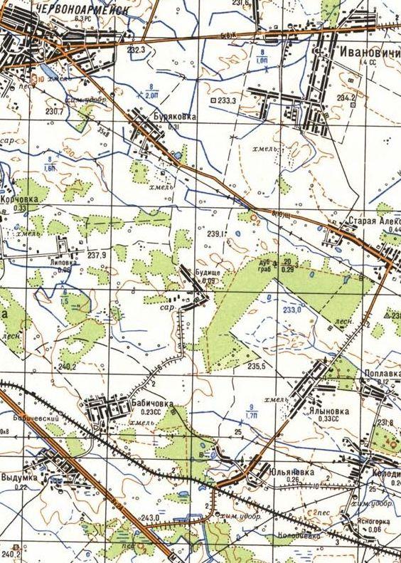 Бабичівка на мапах - Babychivka