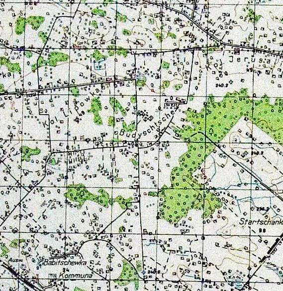 Будище на мапах - Будище