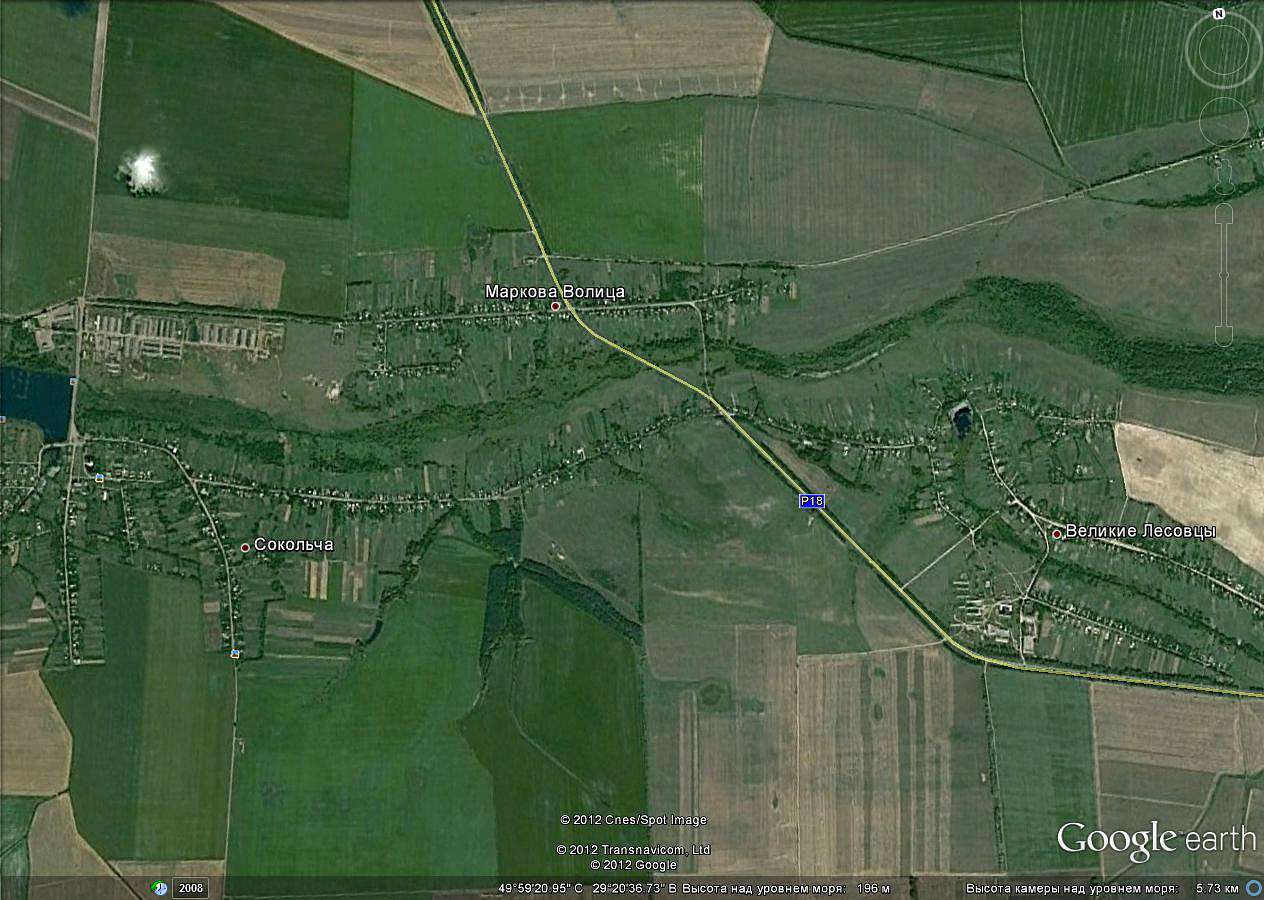 М.Волиця на мапі - Маркова Волиця