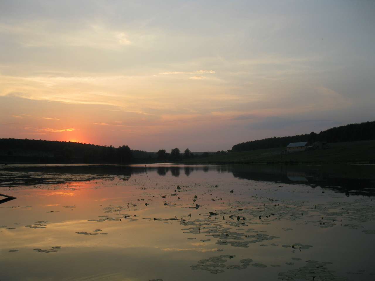 Захід сонця в Паламаренково. - Трибухи
