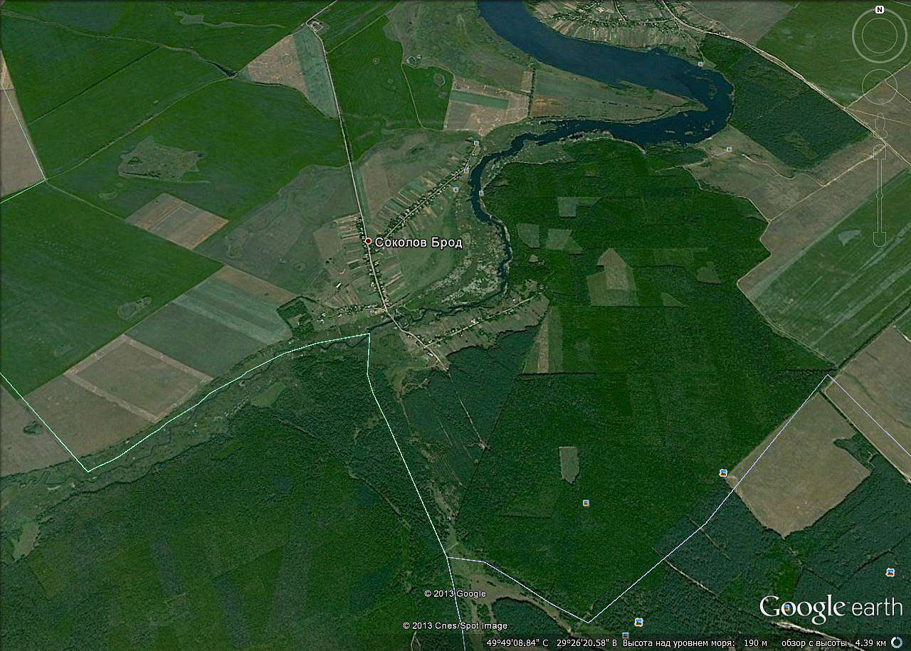с Соколів Брід на мапі - Соколів Брід