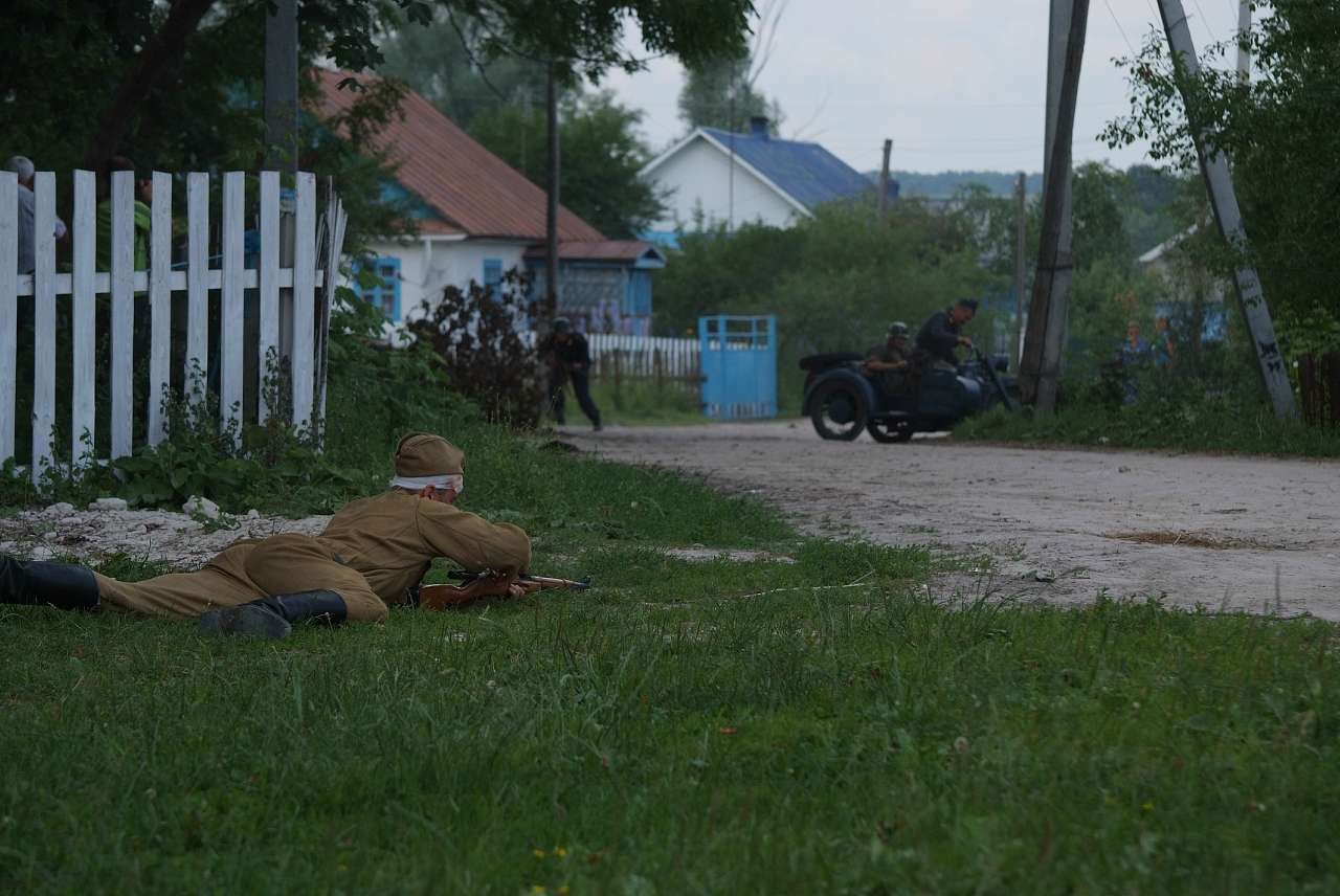 Відтворення бойових дій в с. Куніві - Кунів