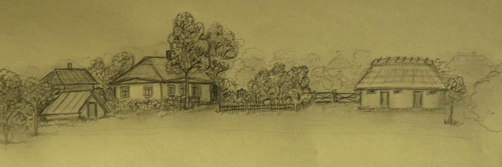 Братська могила та центр села. - Рубаний Міст