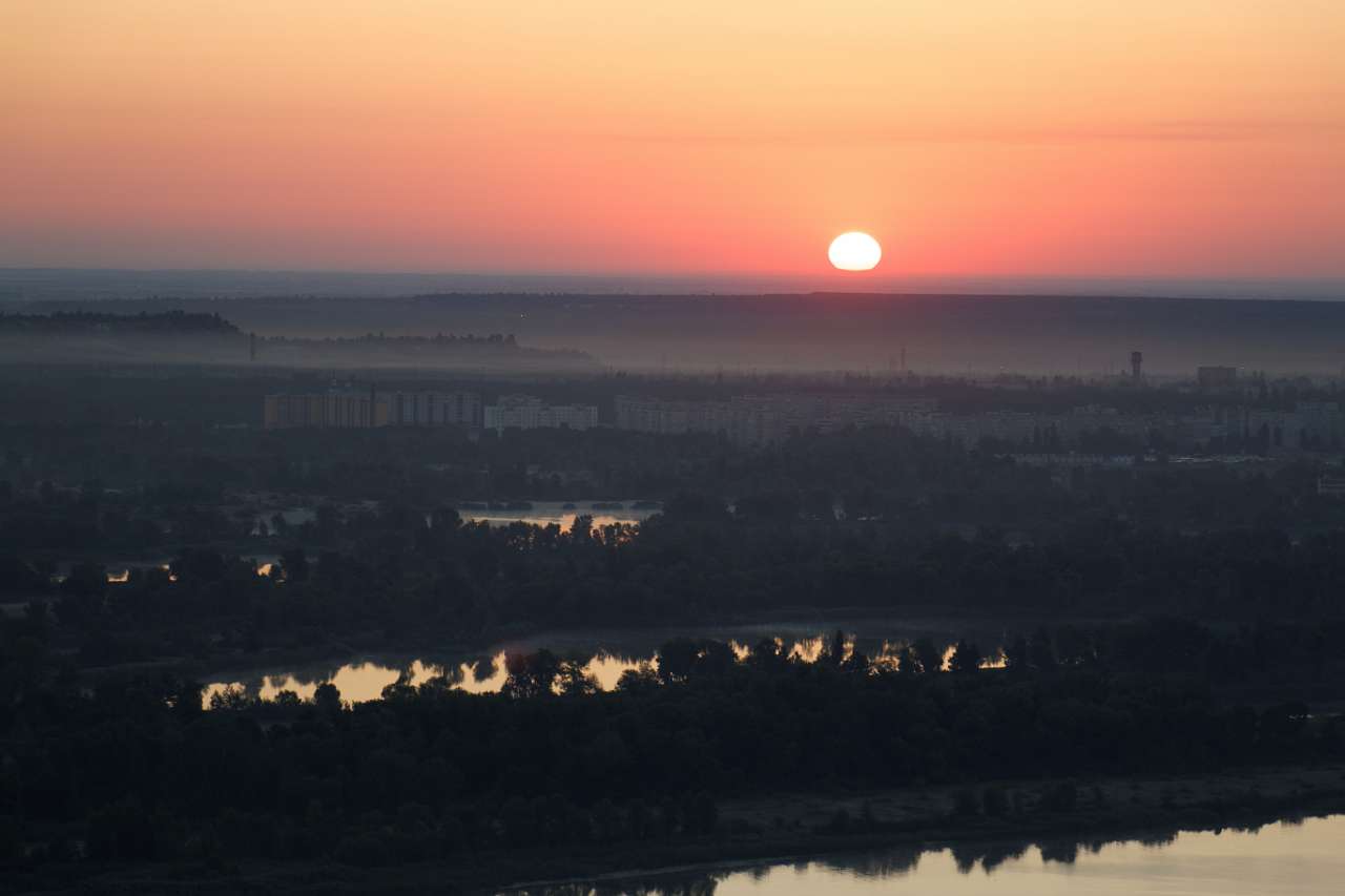 Комсомольськ з найвищої опори ЛЕП України - Комсомольськ