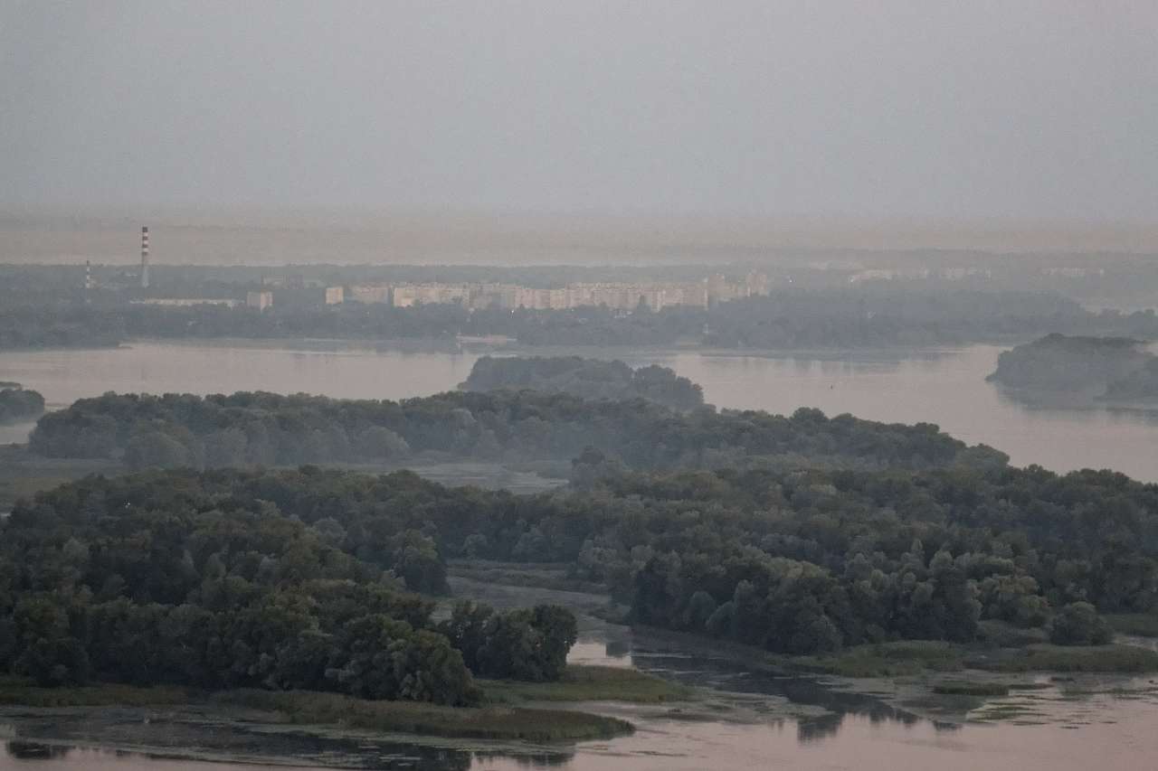 Комсомольськ з найвищої опори ЛЕП України - Комсомольськ