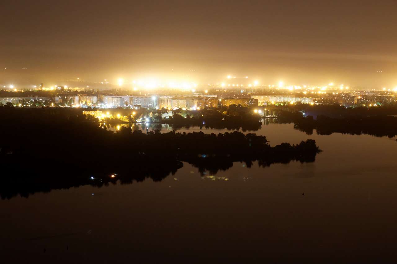 Комсомольськ з найвищої опори ЛЕП України - Комсомольськ