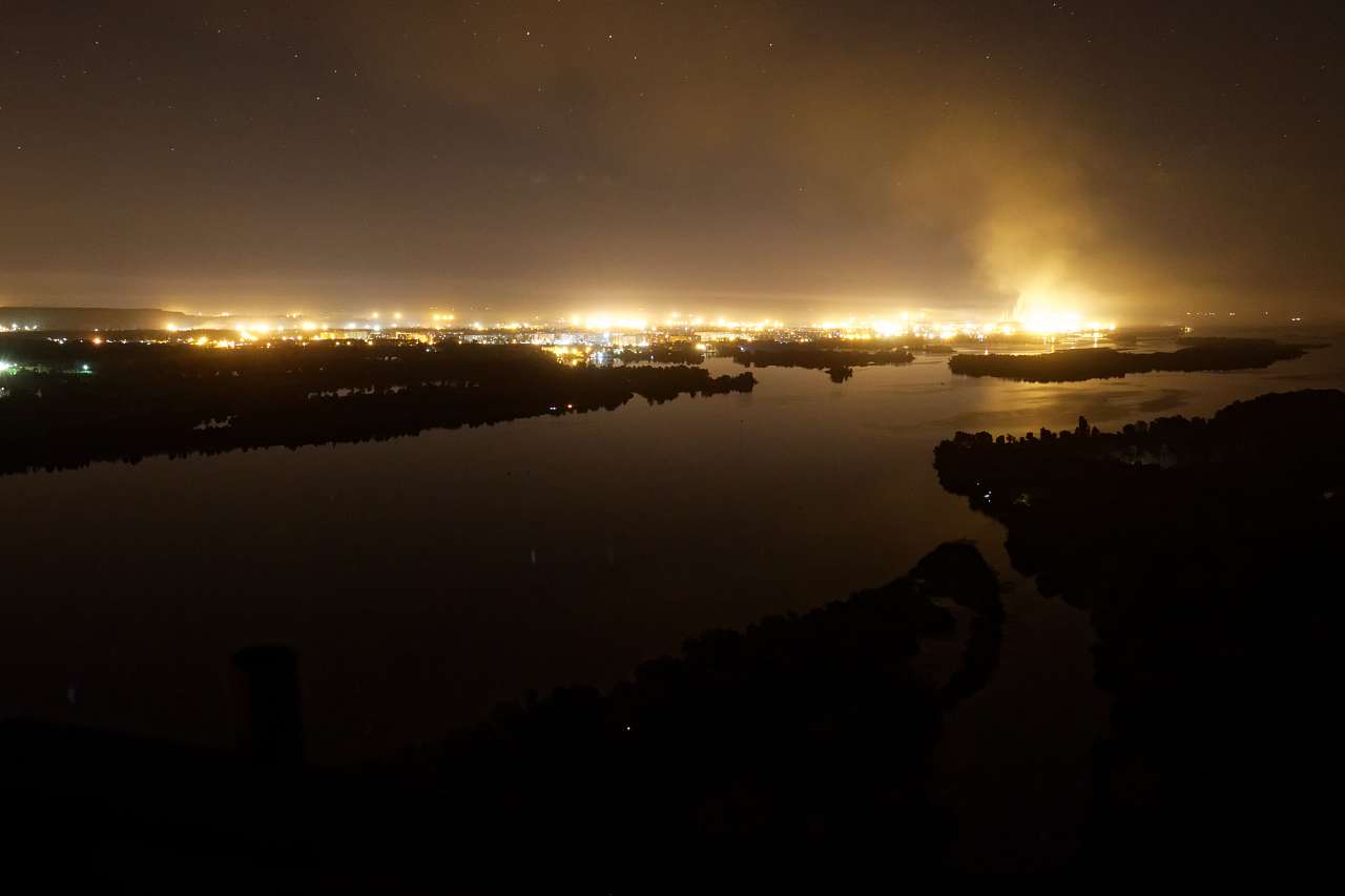 Комсомольськ з найвищої опори ЛЕП України - Комсомольськ