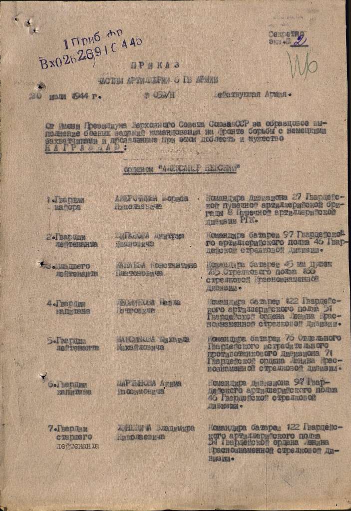 Нагороджені в боях - Лебедин