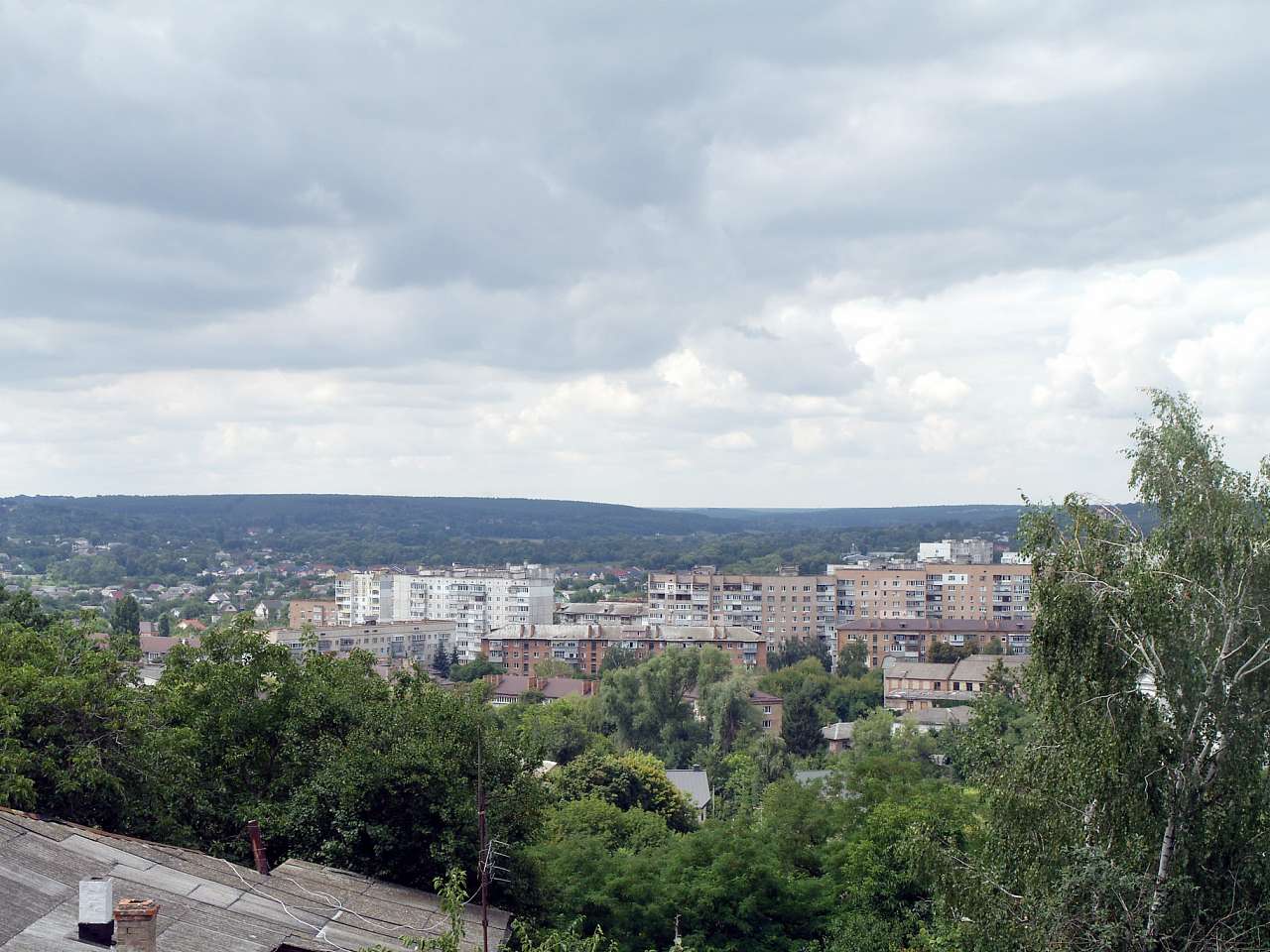 Панорами міста із Соборної гори - Васильків