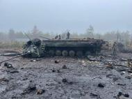 Розгромлена техніка окупантів в Дмитрівці